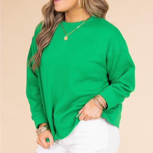 See And Be Seen Green Textured Top - Small - Picture 2 of 7